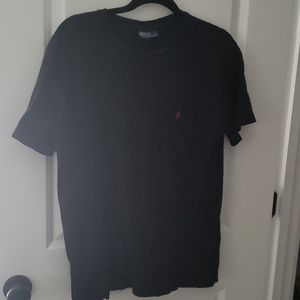 Polo RL SS Black Tee with Red Logo